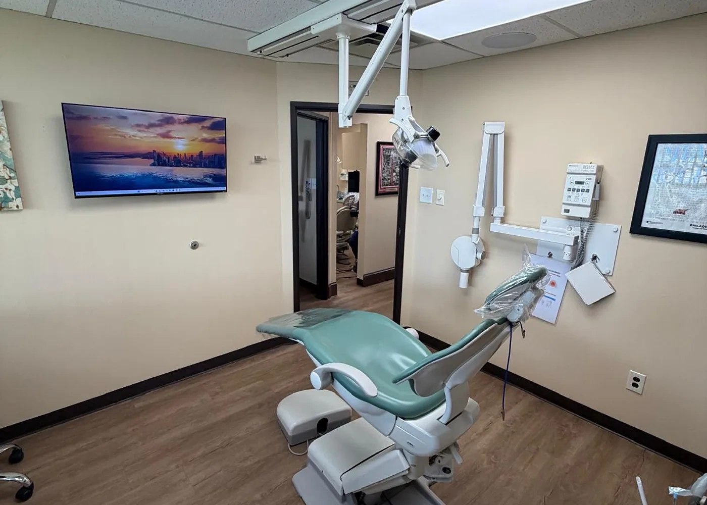 A clean, modern treatment room at Hampton Family Dental in Southampton, PA